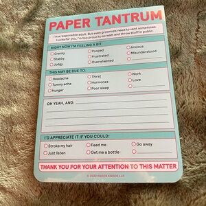 Paper Tantrum pad